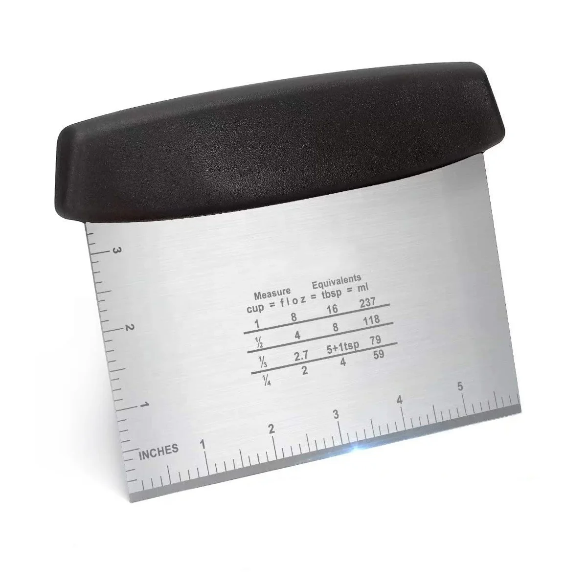 Amazon Hot Sale Stainless Steel Bench Scraper with Measuring Scale