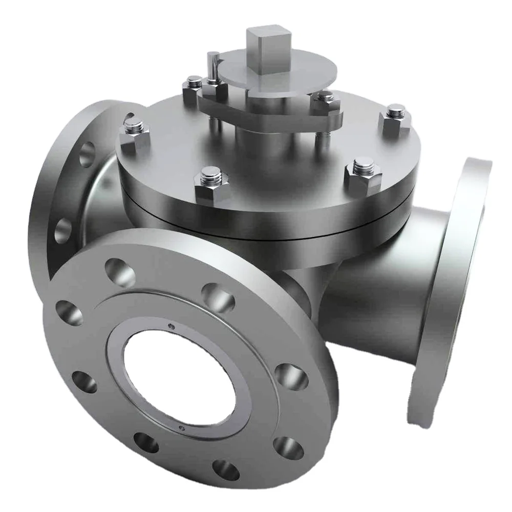 Трехходовой шаровой клапан из нержавеющей стали с фиксирующей ручкой/Водяной фланец, шаровой клапан