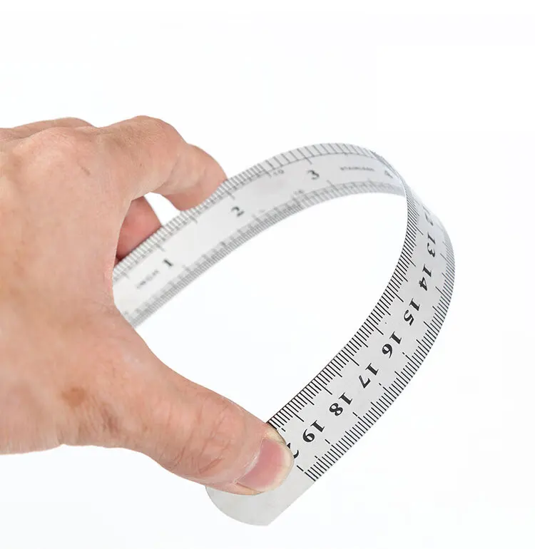 HYSTIC Industrial Stainless Steel Measure Ruler Set Straight Edge Scale Ruler Hand Tools