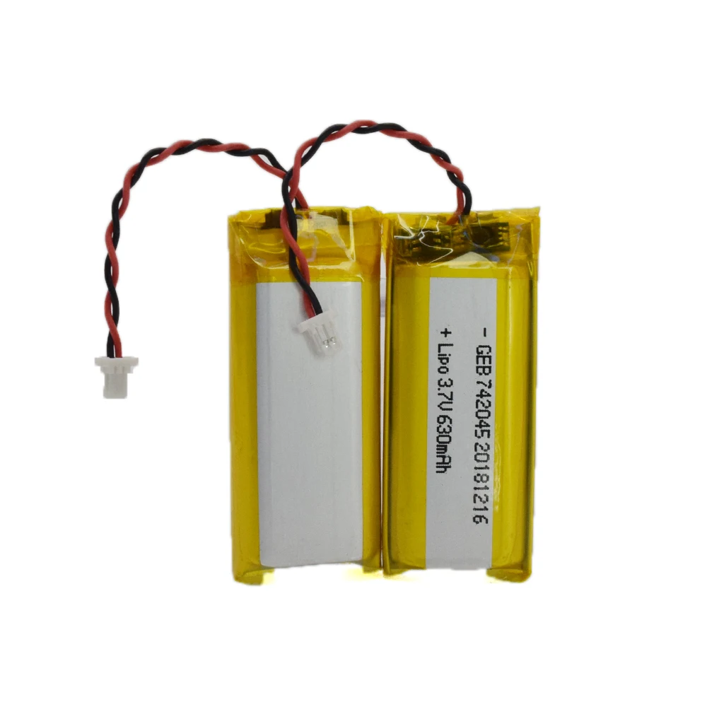 Маленькая литиевая 742045 lipo 3 7 v 630mah перезаряжаемая носимая батарея li-pomer для металлоискателя