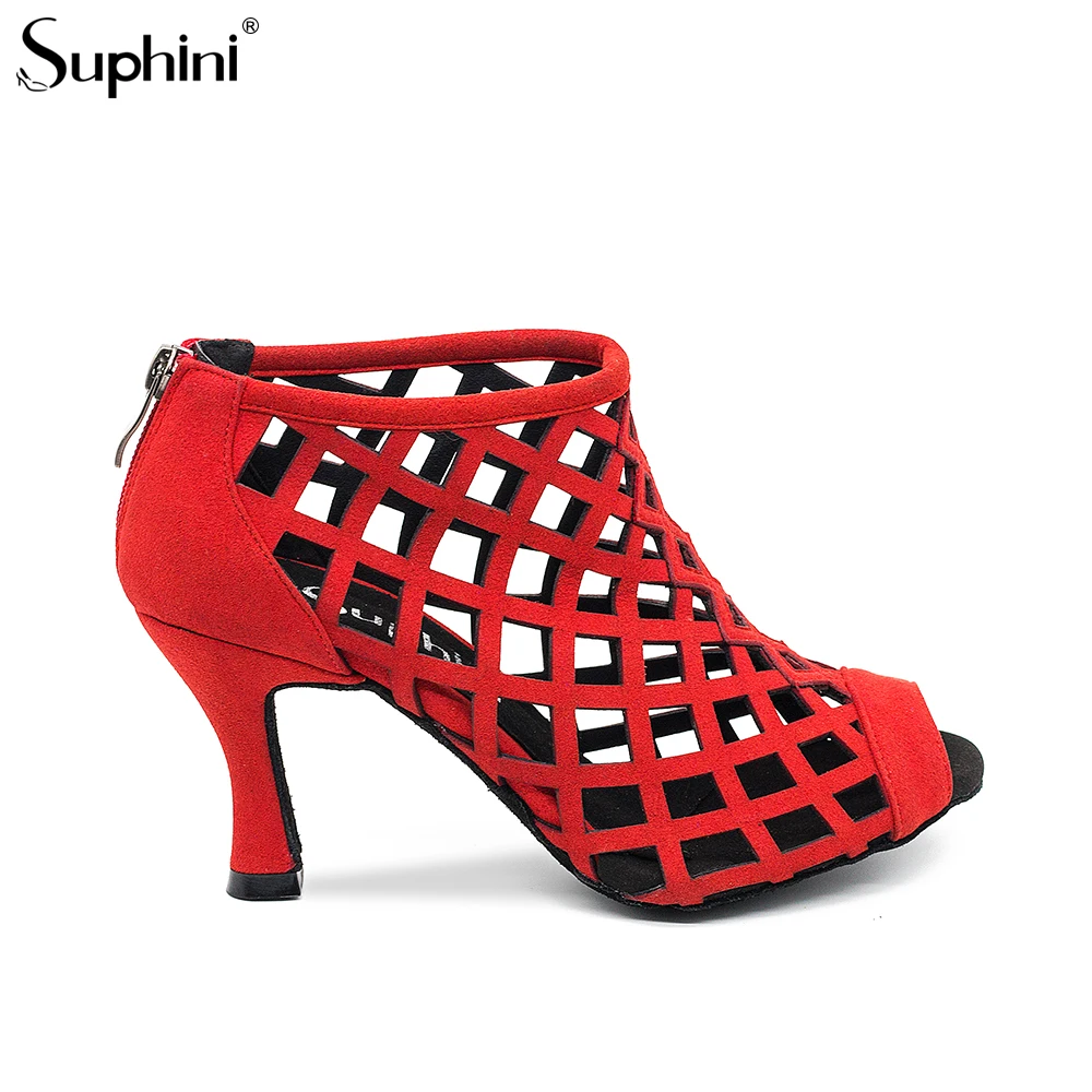 Suphini popular hot sale ladies latin salsa dance boot shoes