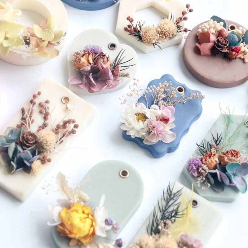 1106 4 Square Oval Hollow Aromatherapy Wax Silicone Mold DIY Epoxy Wax Brand Plaster Pendant Resin Mold