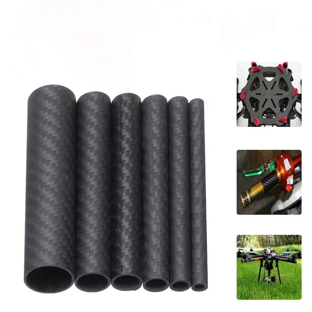 Труба из углеродного волокна 3k 10 мм 12 мм 15 мм 18 мм 22 мм 30 мм 40 мм 50 мм, труба из углеродного волокна