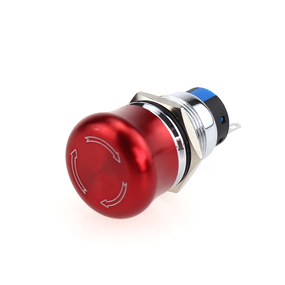 Chrome plated brass 19mm no nc explosion proof dome electrical mushroom emergency stop push button