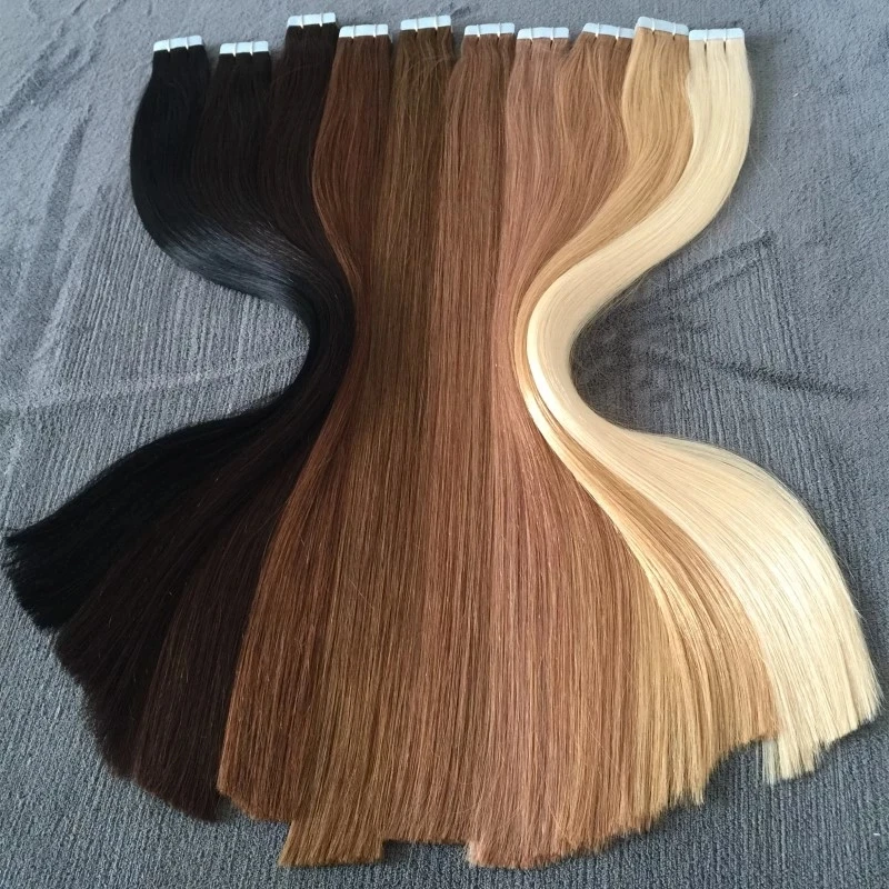 Top Quality Factory Wholesale Price 100% Virgin Human Hair Extensions Tape Hair Pre bonded Hiar with Full Cuticles Tape in hair
