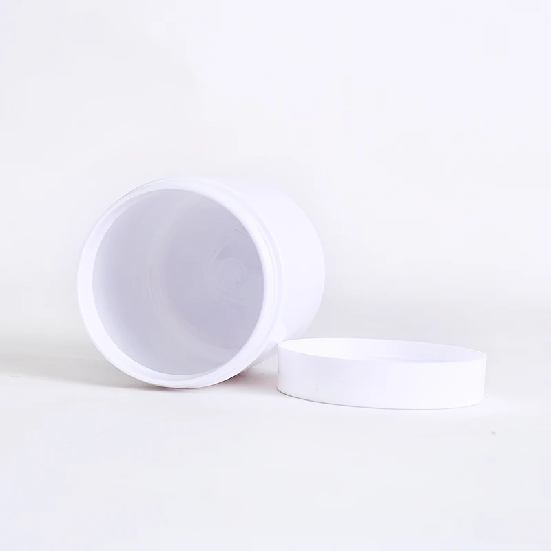 Factory Directly Supply Recyclable Custom Pet Jars White Jar Cylinder White Plastic Jars for Body Cream or Scrub