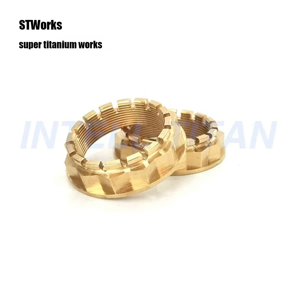 Shaped Titanium nut DUCATI Titanium motorcycle axle nut M48*1.5