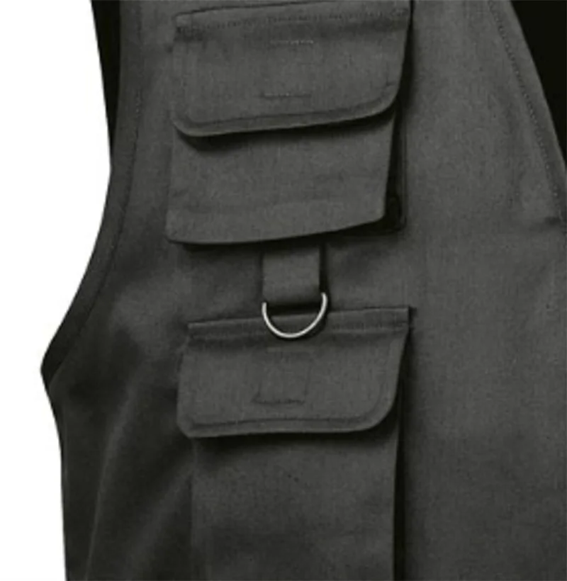 Лидер продаж, новый дизайн, универсальный рабочий жилет на молнии с несколькими карманами, рекламная униформа