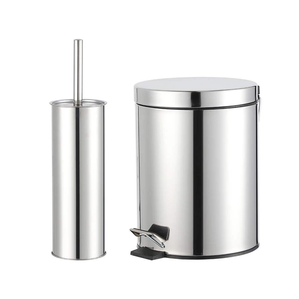 Rust-proof anti-rusting stainless steel gold brass toilet bowl brush for toilet bathroom