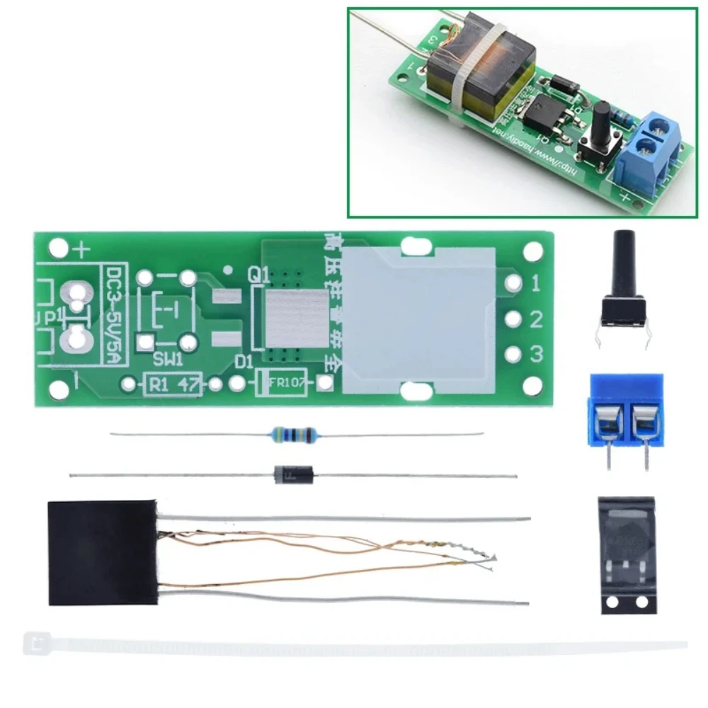 HV-1 High Voltage Generator Arc Ignition DIY Kit Arc Generator Arc Cigarette Igniter Kit DIY High Voltage Module DC 3-5V Lighter