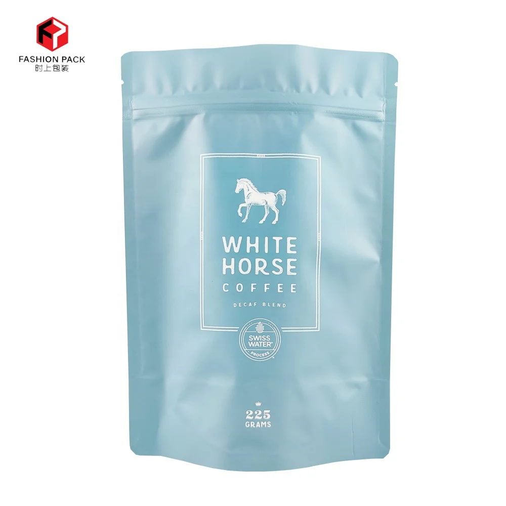 Custom printed coffee bags 500g 1kg stand up ziplock coffee bag packaging with valve and zipper