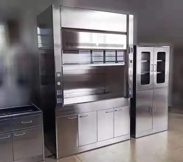 Горячая распродажа лабораторный 304 вытяжной капюшон из нержавеющей стали прочный и долговечный шкаф