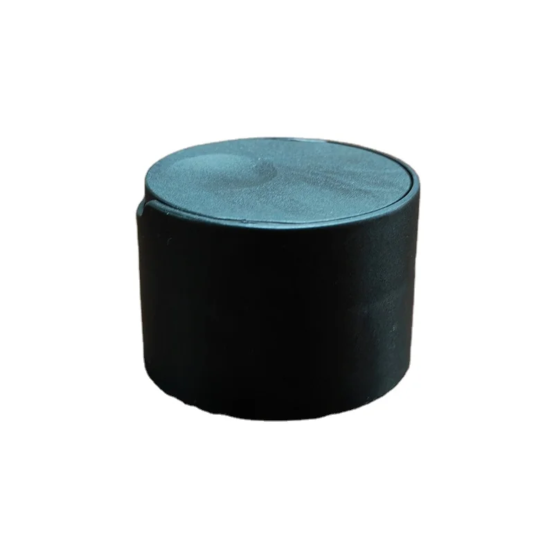 24mm matte black press cover for shampoo bottle packing 24/410 double wall disc top cap