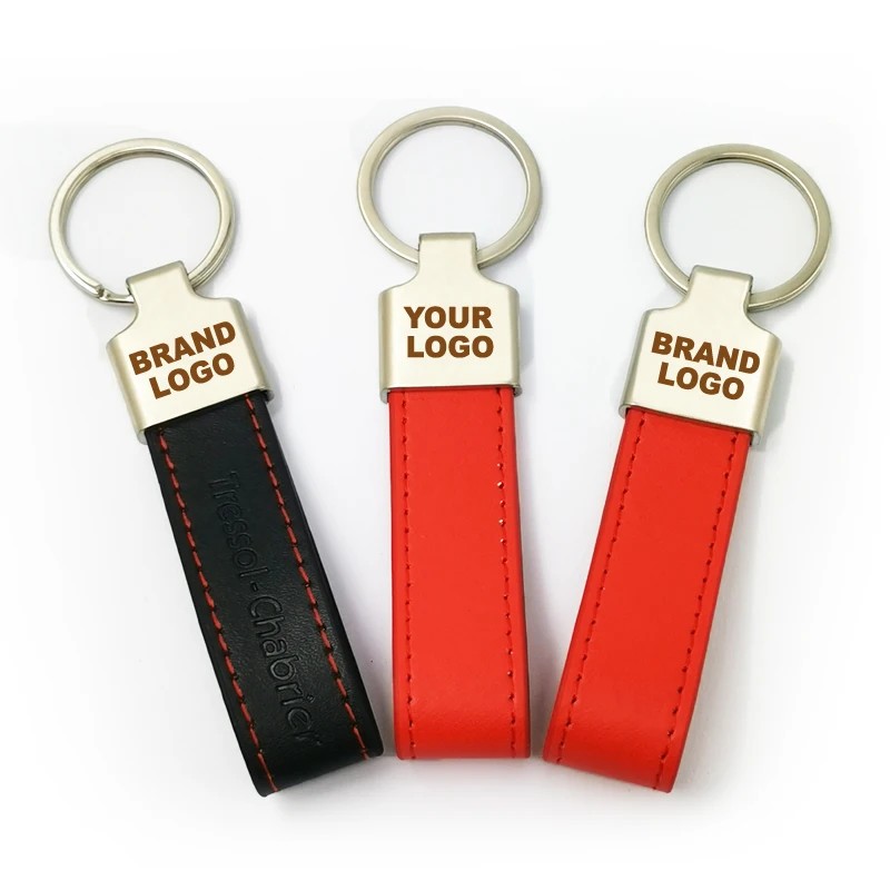 
Zhongshan Oneway Factory Fashion Genuine Leather Keychain, Car key Holder With Logo 