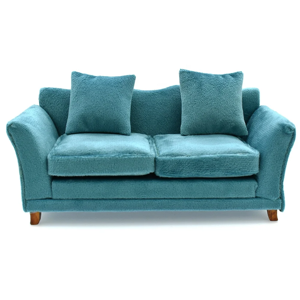 Мебель для кукольного домика ILAND, миниатюрный диван-кресло 1/12, Миниатюрные аксессуары для кукол, девочек, мальчиков, детский подарок