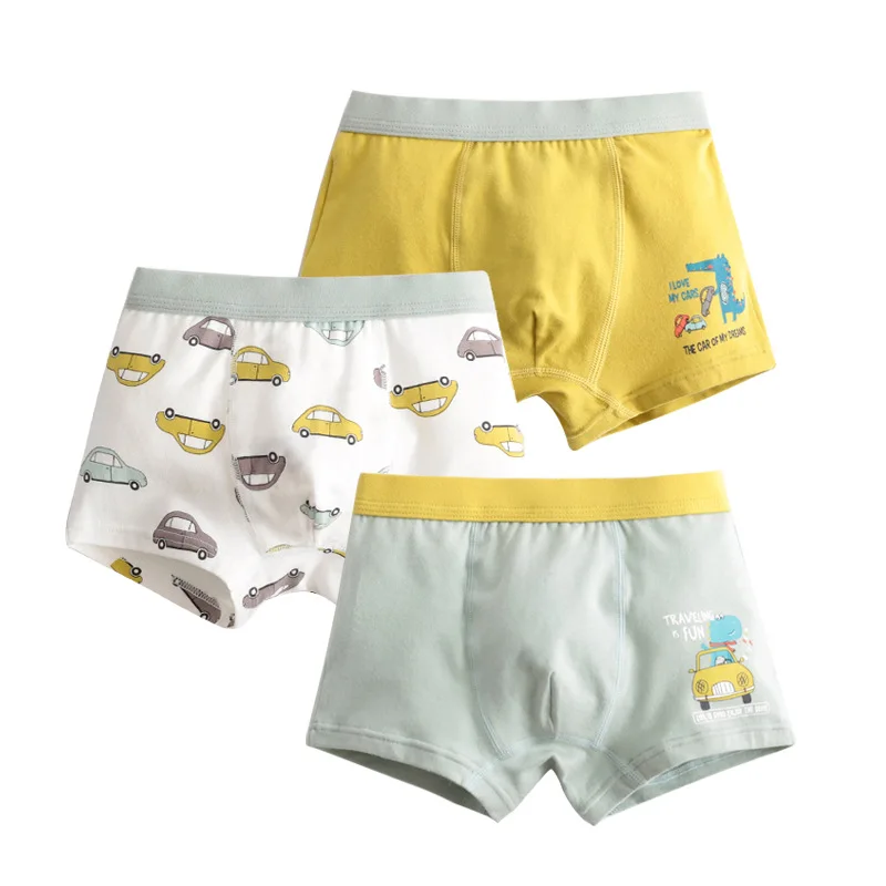 
Wholesale high quality organic cotton underwear boys cartoon panties briefs 3pcs/set 9U310 