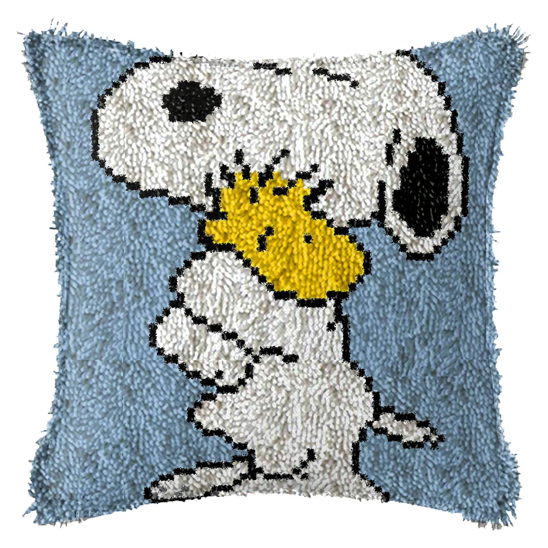 Cute Animals Knooppakket Latch Hook Kit Kussen Knopen Pillow Buttons Knoopkussen Dogs Button Pad Package Latch Hook Cushion