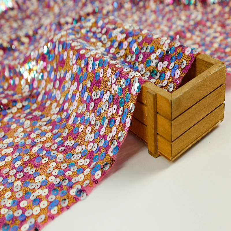 Вышитая блестящая ткань, блестки в виде рыбьей чешуи, сделай сам, сценическая одежда русалки, дизайнерская ткань с персонажами