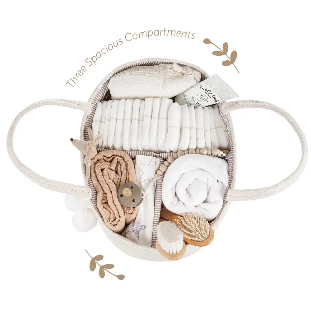 Professional  New nursery storage bin cotton rope diaper caddy baby diaper caddy mommy bag nursery