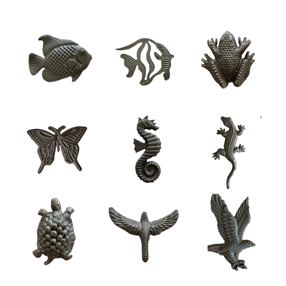 wrought iron art ornament fence decoration part forged weldable simulation animal accessories casting steel baluster fitting