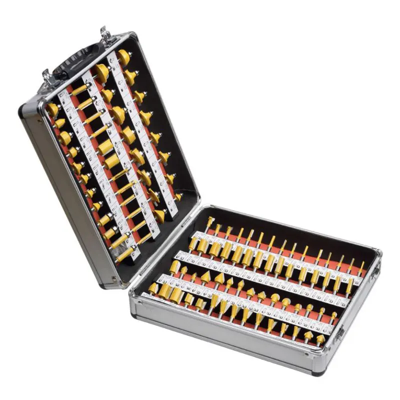 100pcs 1/4 Inch 6.35MM Shank Professional Engraving Woodworking Milling Cutter Tungsten Carbide end mill Router Bit