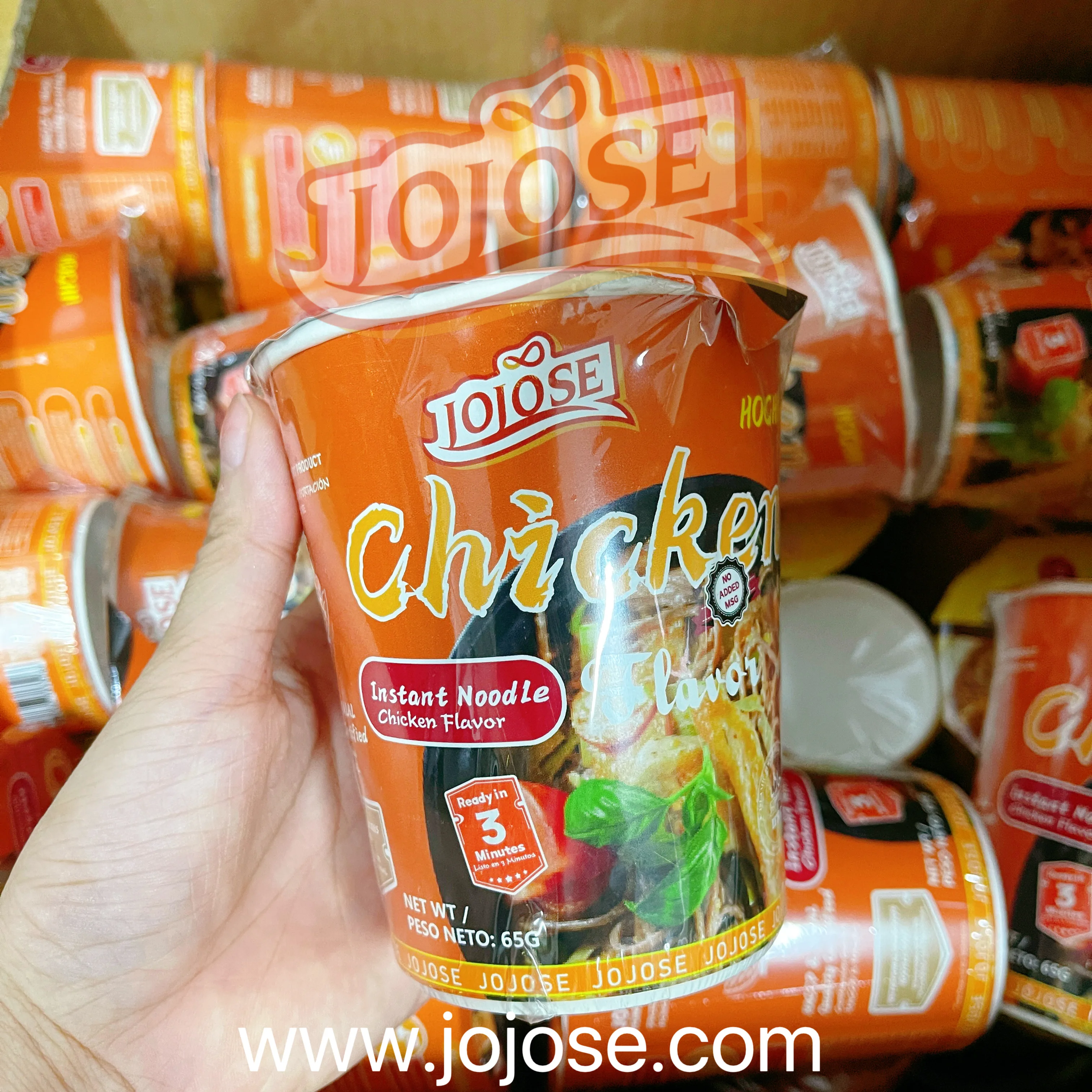 JOJOSE 65g  Cup Noodles HALAL Chinese OEM Low Price MOQ Korean Ramen Factory Manufacturing Best Sale Brands Instant Noodles