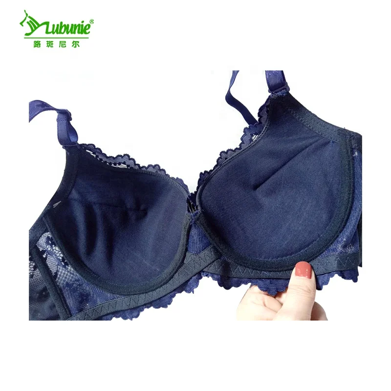 LUBUNIE High quality hot sexy girls full lace cover inside padded push up bra
