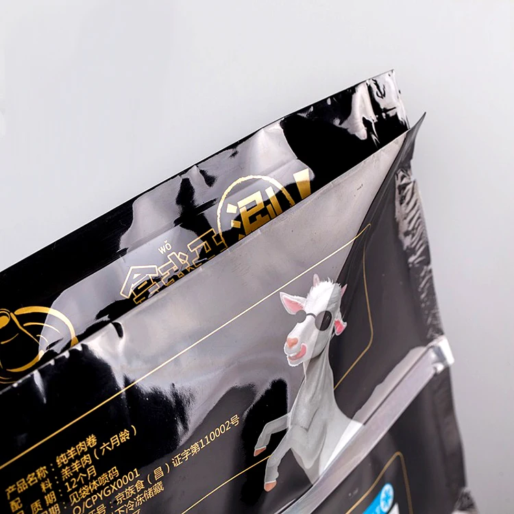  Нейлоновый ламинированный пакет для упаковки замороженного мяса и пищевых продуктов с задней печатью/внешний упаковочный из баранины