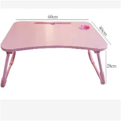 Concise Style Save Space Foldable Study Desk Laptop Folding  MDF laptop table for bed