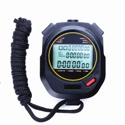 Three Rows of 10 Stopwatch Timers Track and Field Training Black and White 2 Color Optional Running Timer