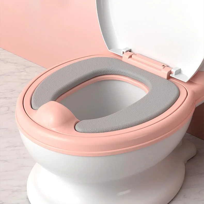 Guangzhou  Baby Toilet  Locks Safety Backrest Seat Plastic Potty With Toy Wc With Kids Adapter