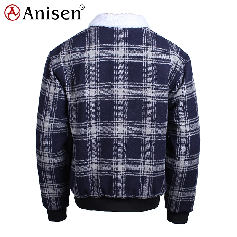 Stock Lots Winter 2020 Custom Cheap Outdoor Men Plaid Hoodies Flannel Fleece Jacket