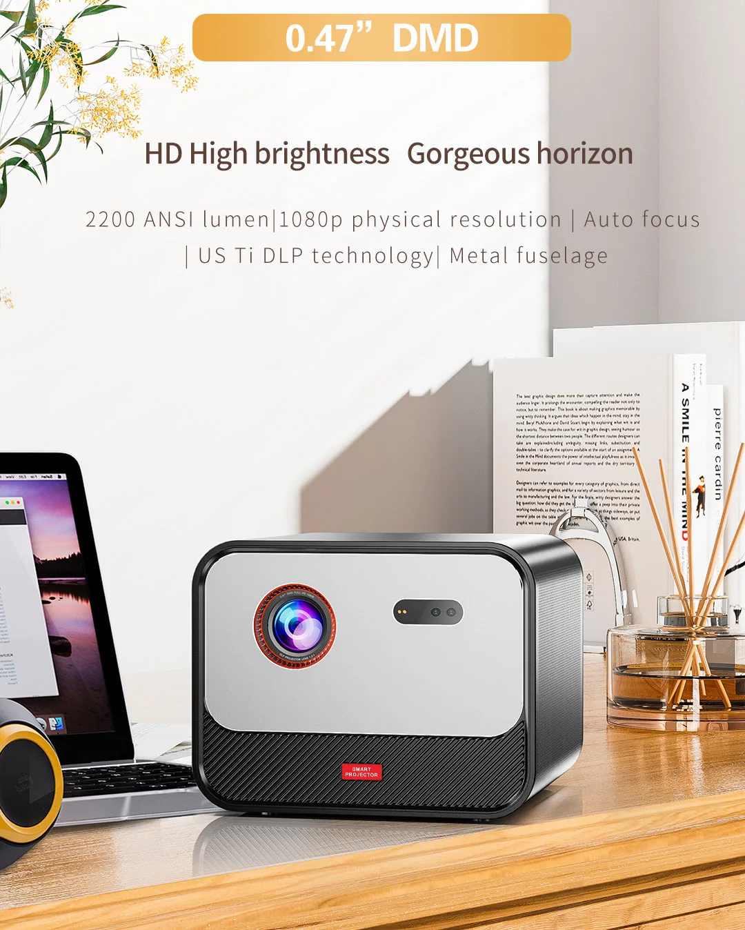 Best Quality Outdoor 4K 2200ANSI Mini Projector Android 11 3D Video Built-in 30000mAh battery 2/32G DLP portable projector X5