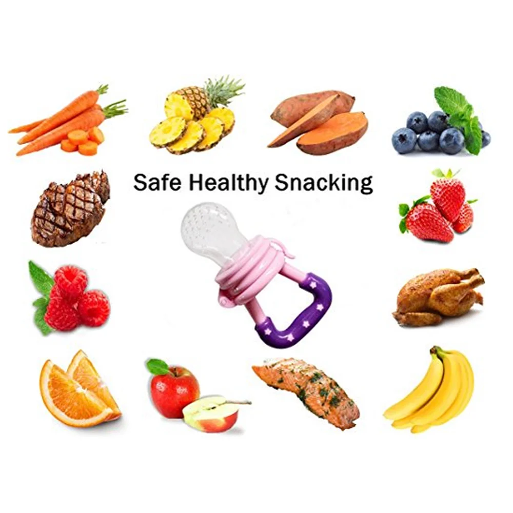 Hot Selling Fod Grade Silicone Baby Food Fruit Pacifier Feeder/Fruit Dummy Nibbler