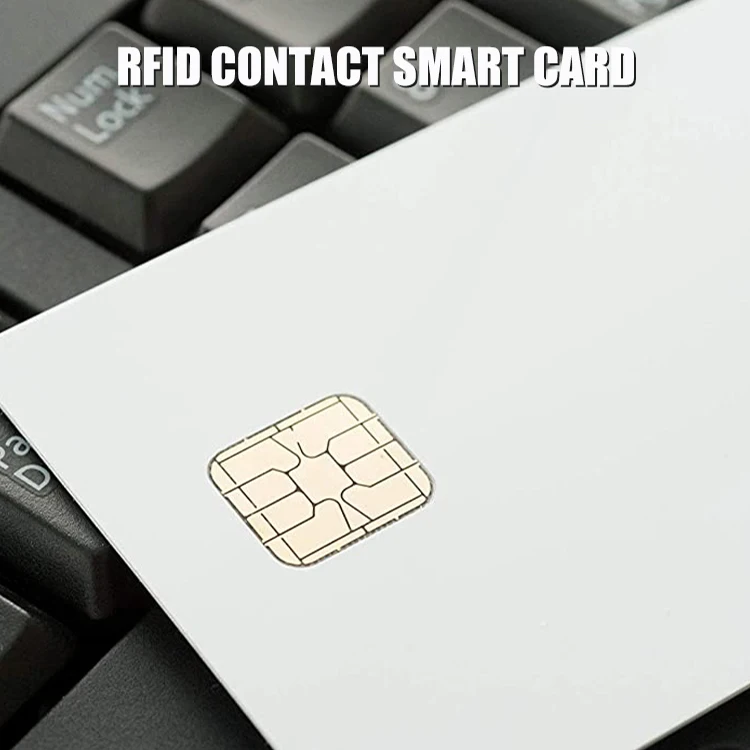 High Quality Standard Size RFID Contact IC Smart Blank Sle4442 Chip Card