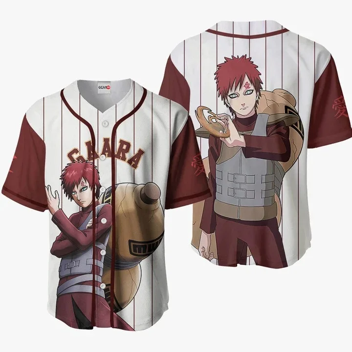 GL Genuine Narutos Ninja Cardigan Baseball Jacket Loose Casual Collarless T-shirt Digital Printing  Anime Kimono Summer Shirts