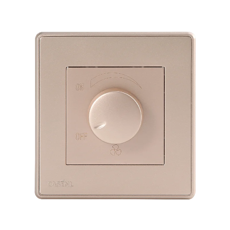 Cheaper and durable Switches PC Panel White Gold color Rotary Fan Speed Switch for home