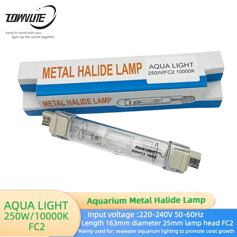 Double end Metal Halide Lamp  Aquarium lighting 250w/FC2 10000K to promote coral rapid growth of water aquarium