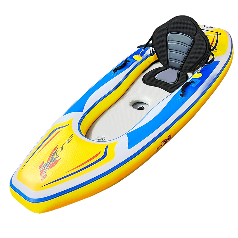 Zebec Kxone WOOSUNG one person pvc inflatable surfing fishing Boat Touring Kayak with Mixed Color