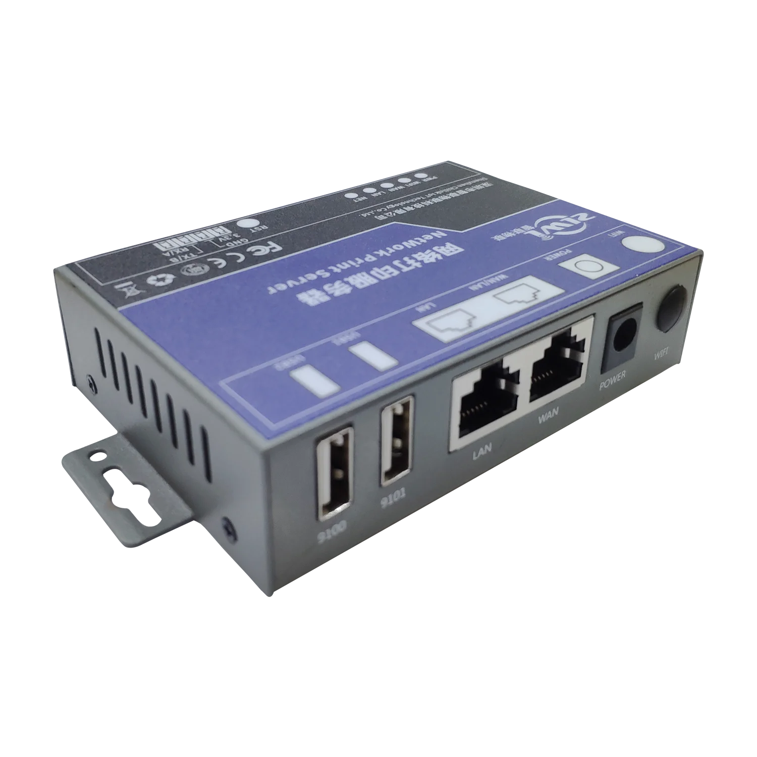 ZLWL PS2121 Новый Wi-Fi беспроводной сканирующий Печатный сервер с 2USB совместным таймером перезапуска для офисного принтера