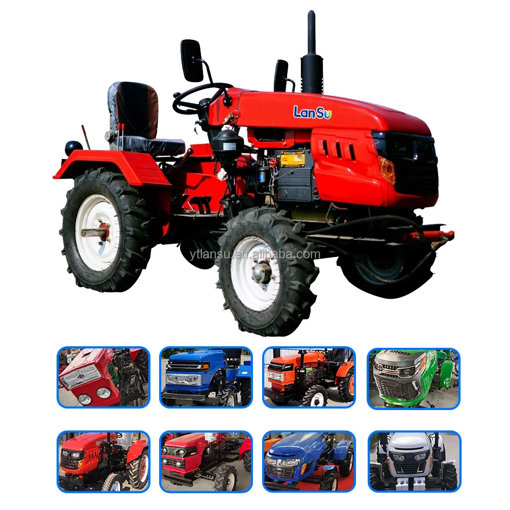 China factory 4wd  farming 20HP small 4x4 diesel tractor 4x4 mini compact tractor walking tractor harvester