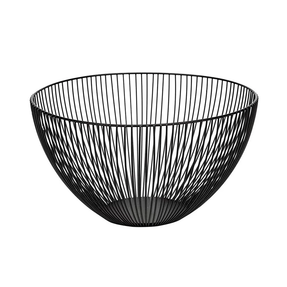 Kitchen Minimalist  Iron Fruit Bowl Stand Metal Wire Fruit Basket Countertop Holder For Fruit Vegetables