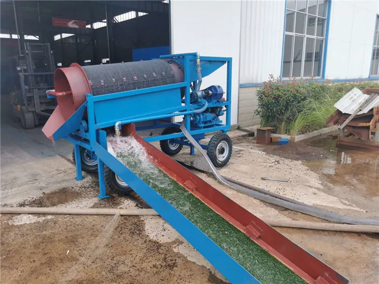 150 tph Large gravel washing sieving compost trommel screen machine