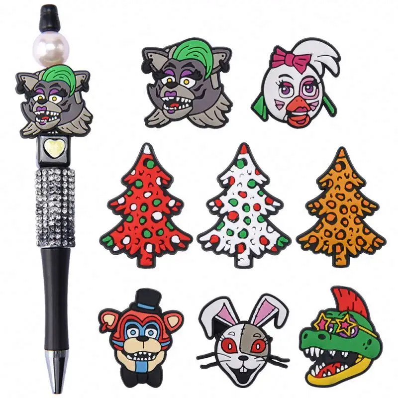 Pvc silicone Popular Design Tree Pen Other Loose Beads Focal Custom Silicone For Pen making