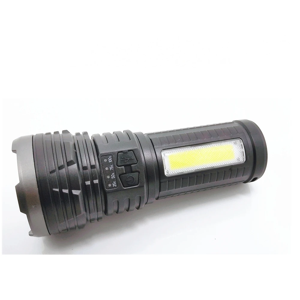 supplier Built-in charging high quality plastic torchlight rechargeable powerful hand led torch light flashlight
