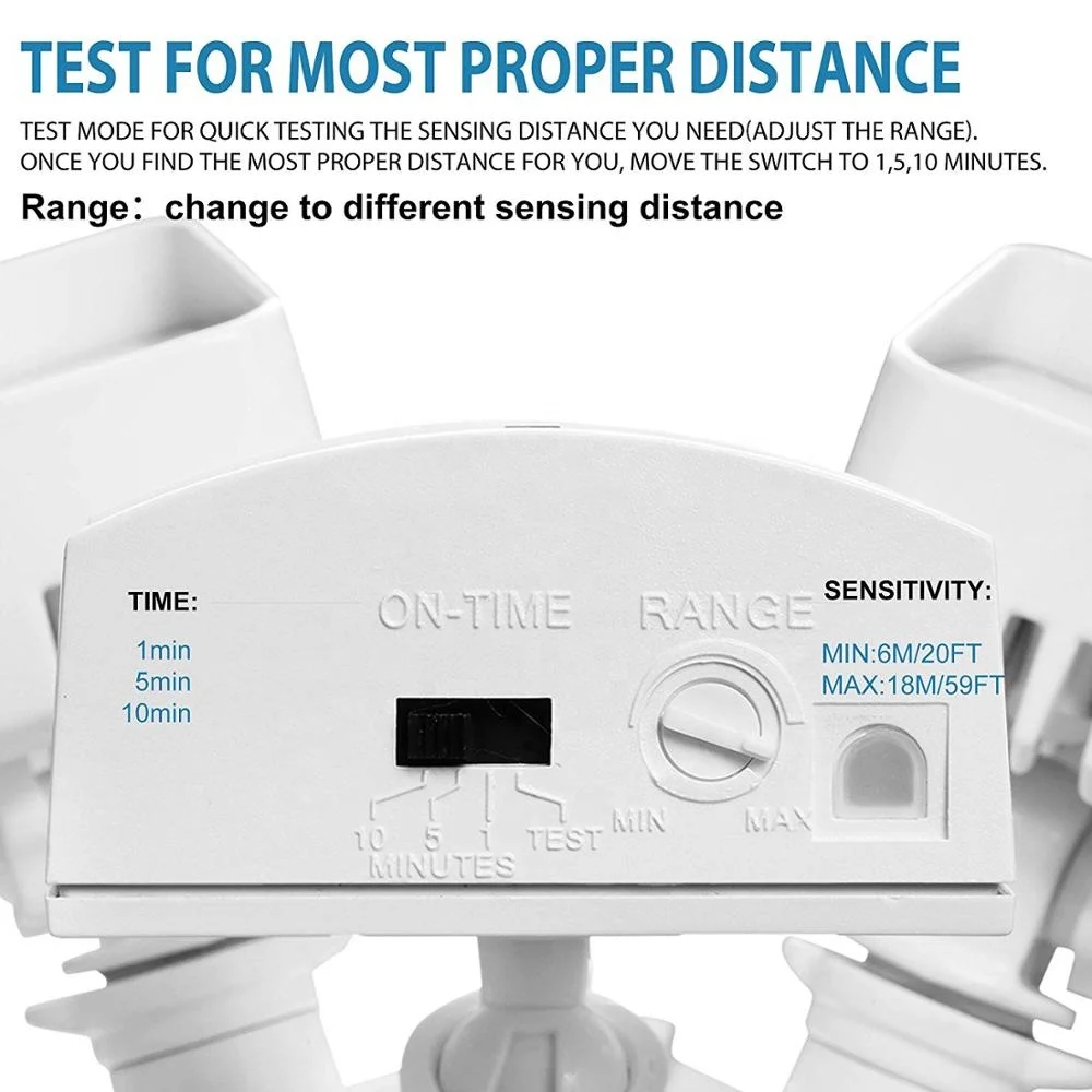 5000 K Дневной датчик движения-28 W прожектор 2-начальник Открытый водонепроницаемый LED безопасности-огни