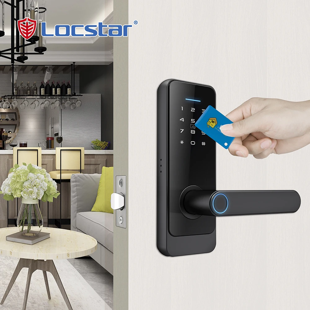Locstar Security Fingerprint Doorlock Cerradura Inteligente Digital Biometric Ttlock App Wifi Smart Door Lock