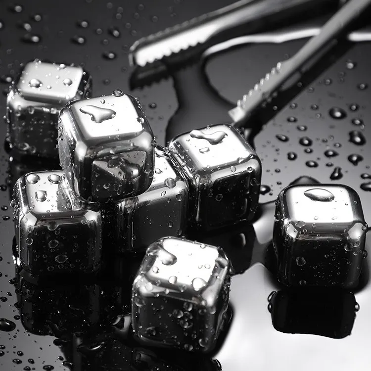 Bar accessories cooling stones food grade stainless steel 304 whiskey ice cube for cola red wine whiskey  drinks