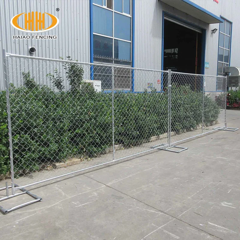 Haiao Galvanized Steel Wire Movable Temporary Security Fence With Gate Temporary Fence Chain Link Fence For Construction Site