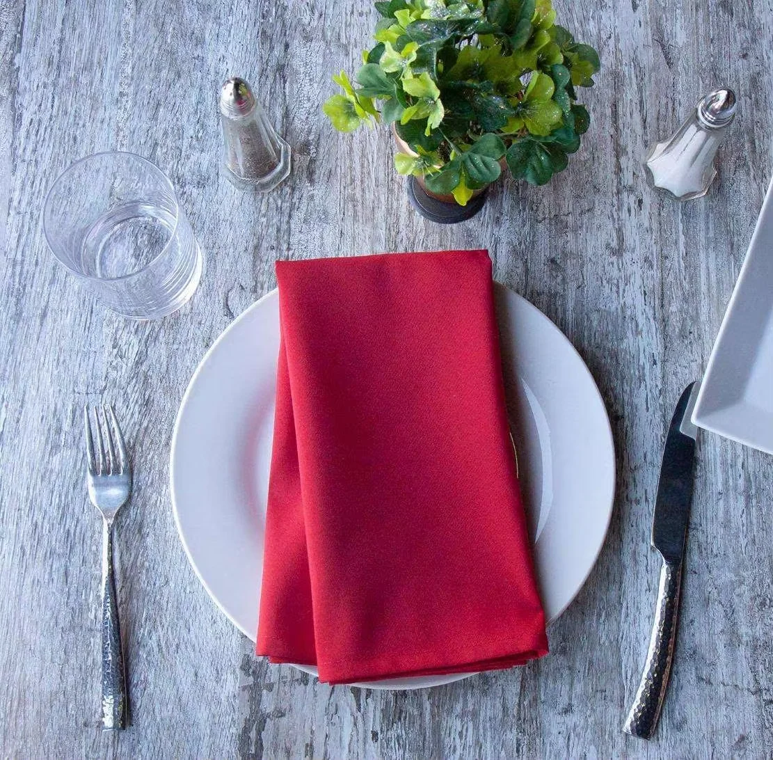 Wholesale New Design Red Highly Absorbent Cloth Table Tissue Napkin for Restaurants Events Everyday Use Weddings Parties